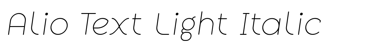 Alio Text Light Italic